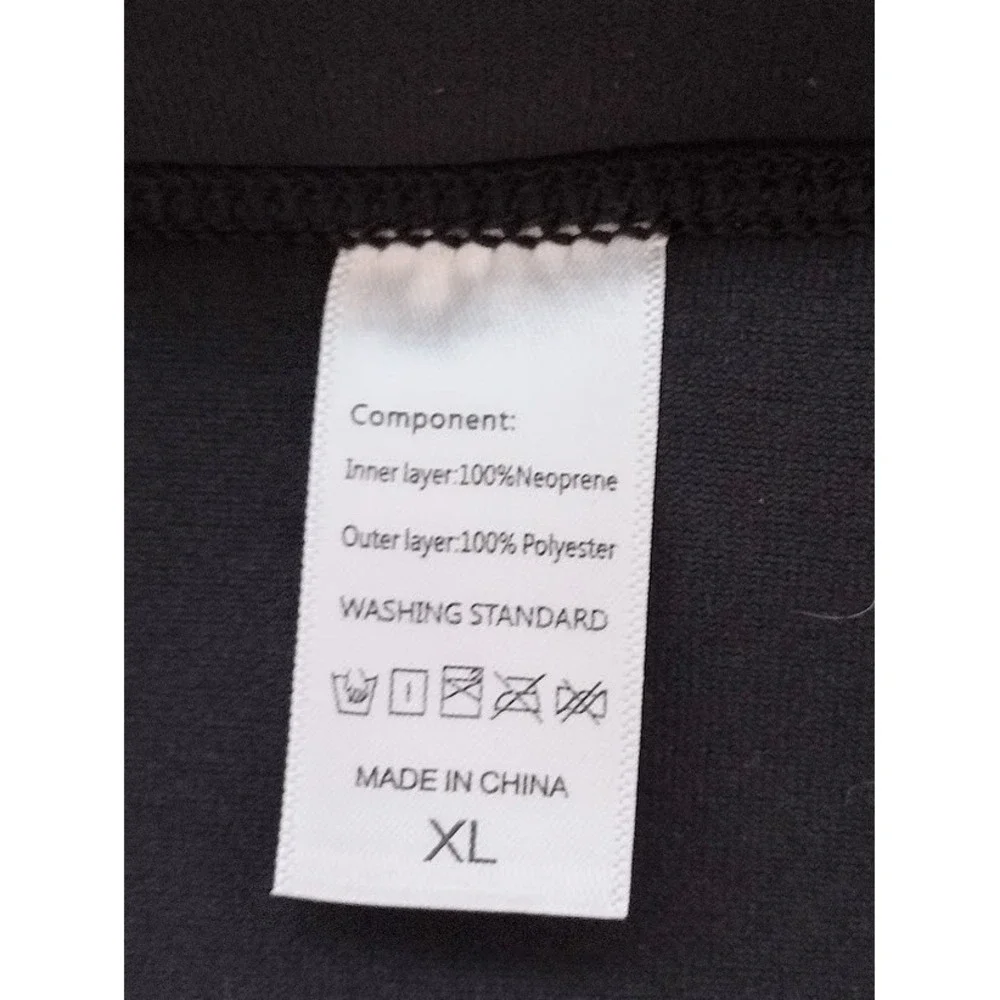 Neoprene Waist Trainer Vest Zipper Adjustable Belt‎ Women XL Black Body Shaper